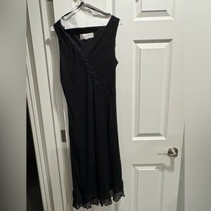 Donna Ricco One Shoulder Black Dress